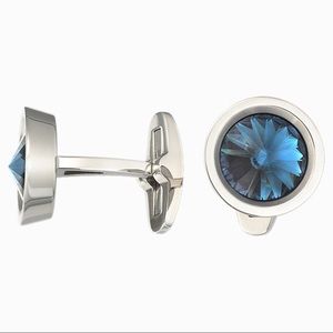 Swarovski Blue 2cm Round Cufflinks NWOT